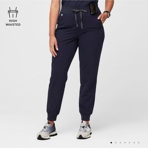FIGS High Waisted Zamora™ Jogger Scrub Pants - NAVY - XL Petite